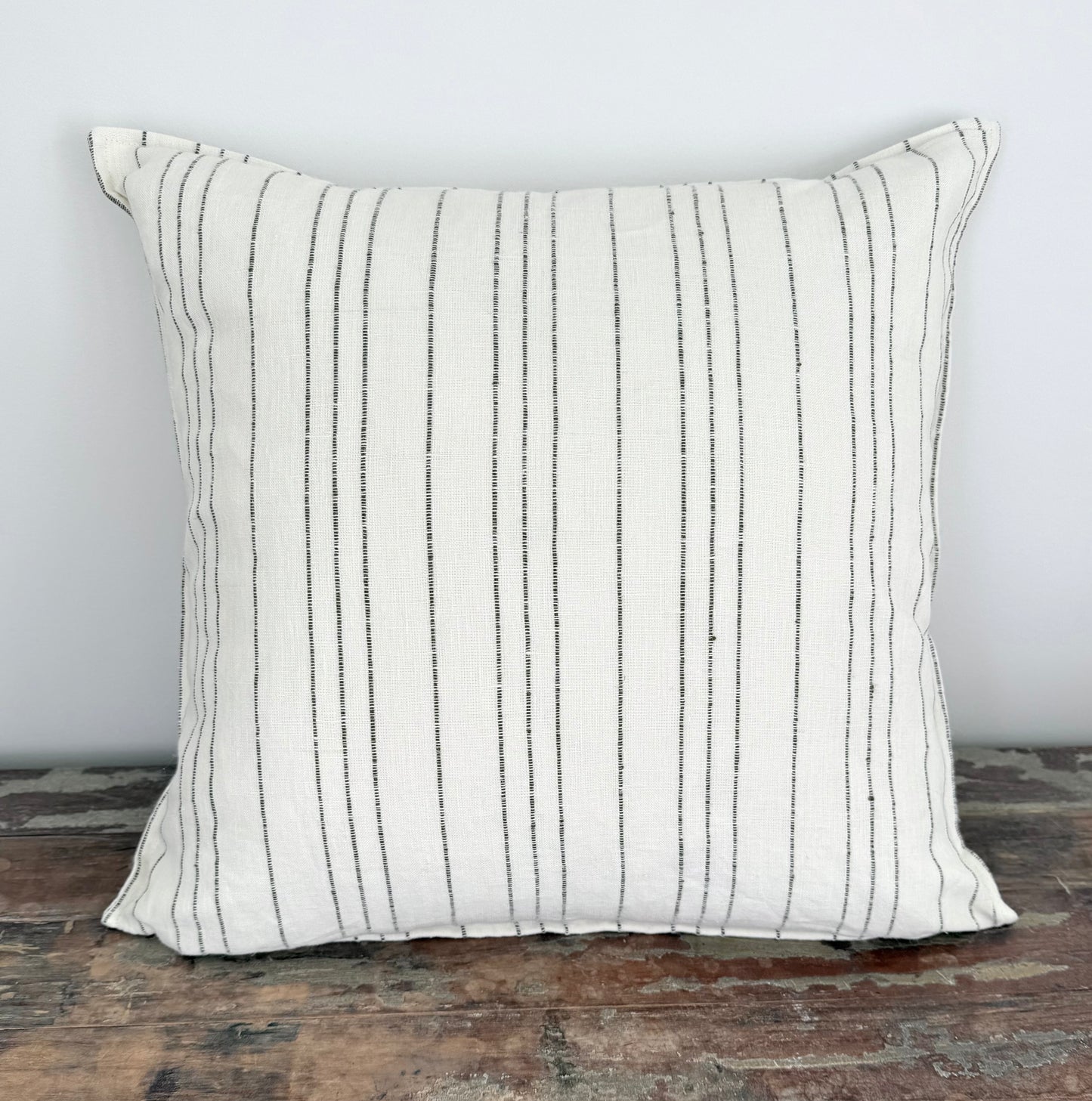 Linen Stripe Cushion Cover – Olive
